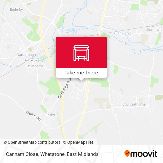 Cannam Close, Whetstone map