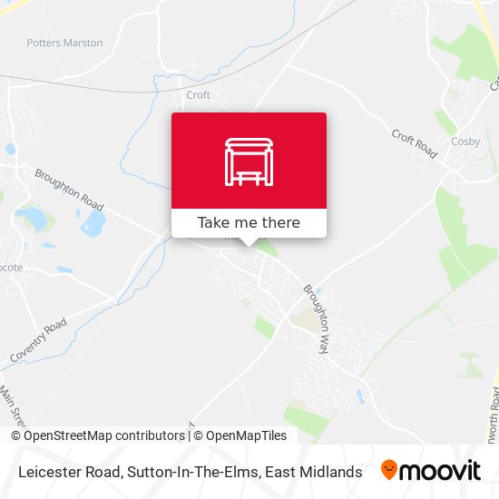 Leicester Road, Sutton-In-The-Elms map