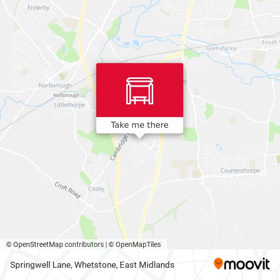 Springwell Lane, Whetstone map