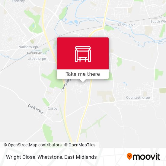 Wright Close, Whetstone map