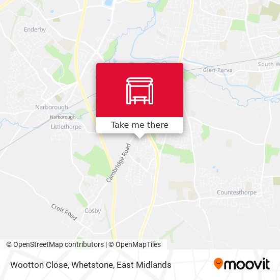 Wootton Close, Whetstone map