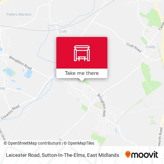 Leicester Road, Sutton-In-The-Elms map