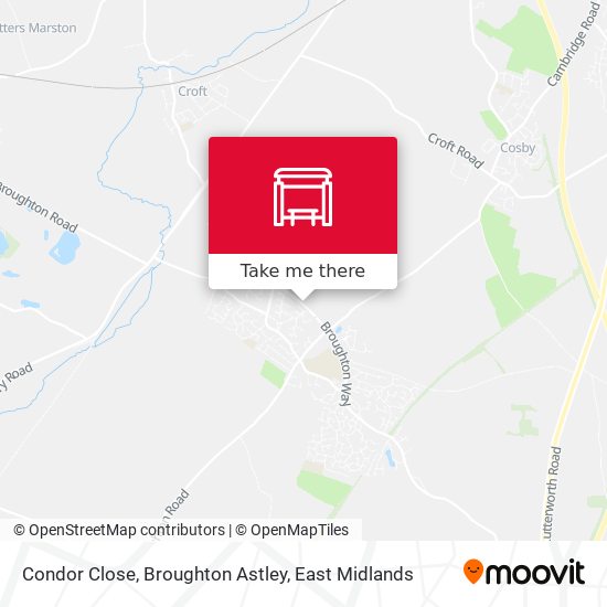 Condor Close, Broughton Astley map
