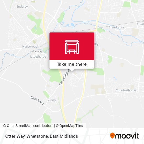 Otter Way, Whetstone map