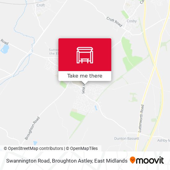 Swannington Road, Broughton Astley map