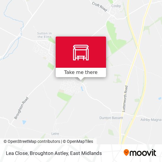 Lea Close, Broughton Astley map