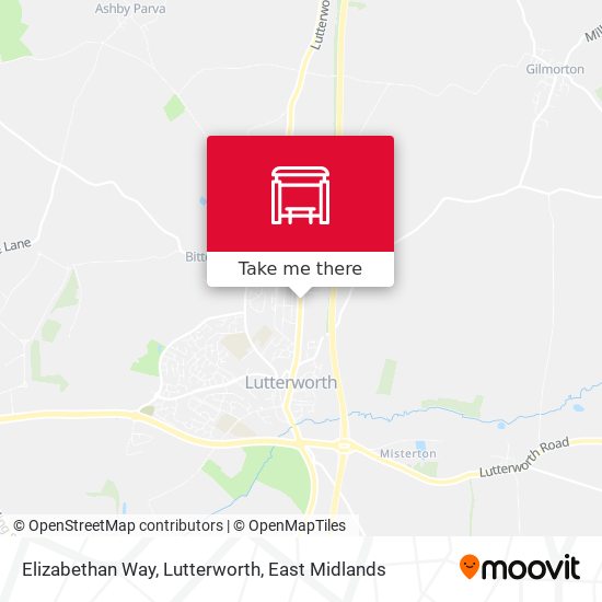 Elizabethan Way, Lutterworth map