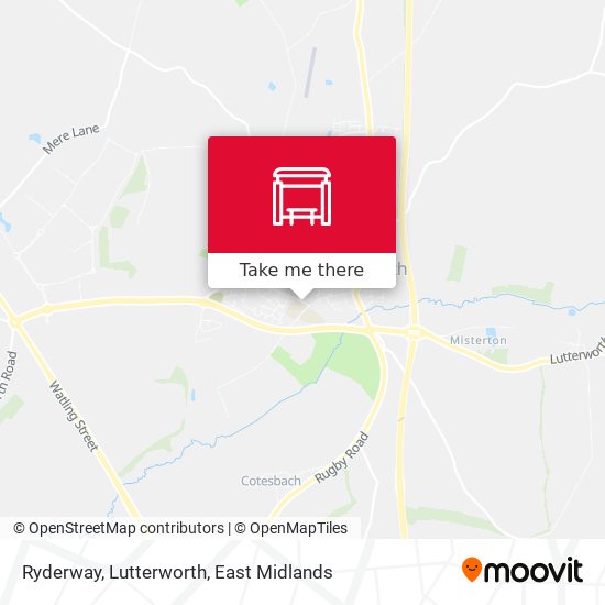 Ryderway, Lutterworth map
