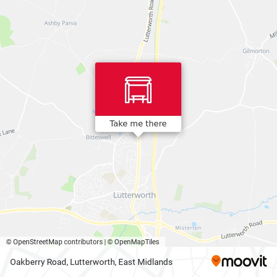 Oakberry Road, Lutterworth map
