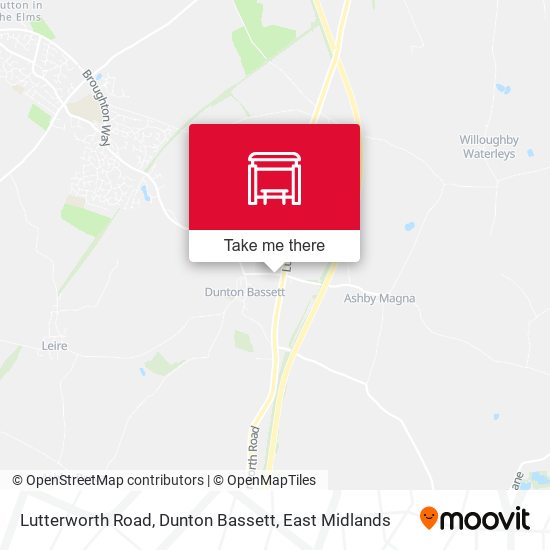 Lutterworth Road, Dunton Bassett map