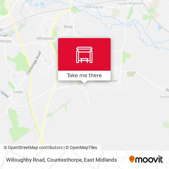 Willoughby Road, Countesthorpe map