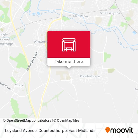 Leysland Avenue, Countesthorpe map