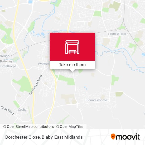Dorchester Close, Blaby map