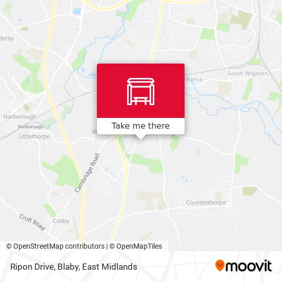 Ripon Drive, Blaby map