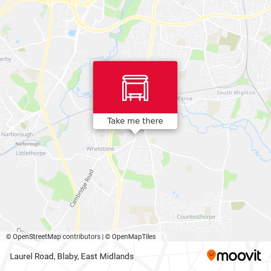 Laurel Road, Blaby map