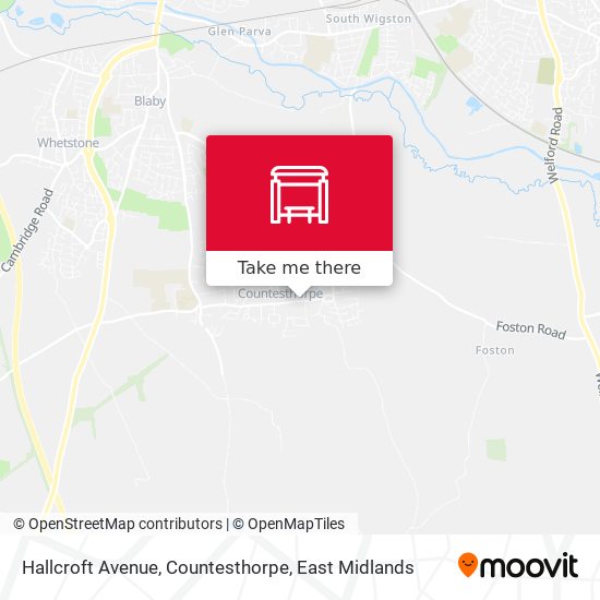 Hallcroft Avenue, Countesthorpe map