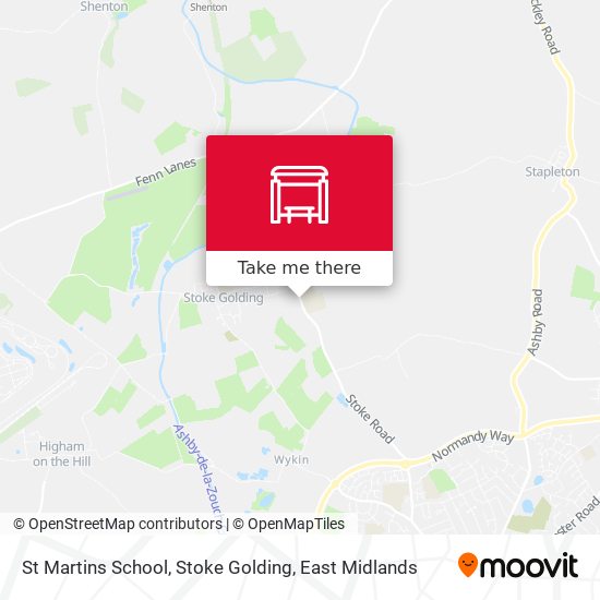 St Martins School, Stoke Golding map