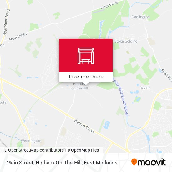 Main Street, Higham-On-The-Hill map