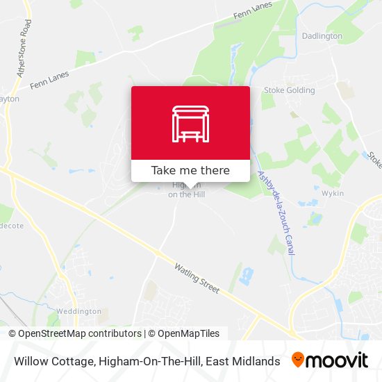 Willow Cottage, Higham-On-The-Hill map