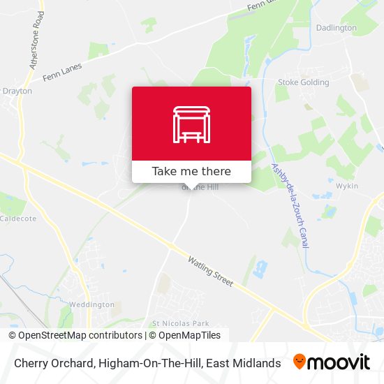 Cherry Orchard, Higham-On-The-Hill map