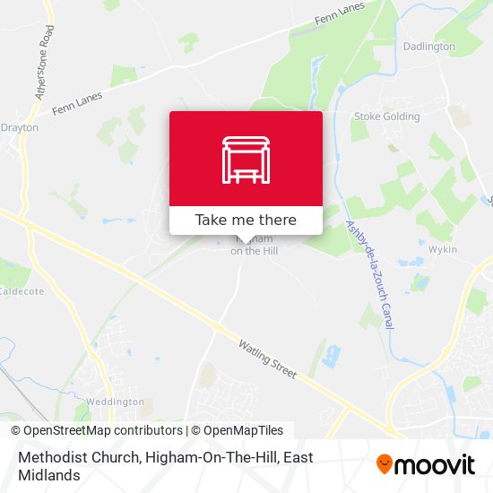 Methodist Church, Higham-On-The-Hill map