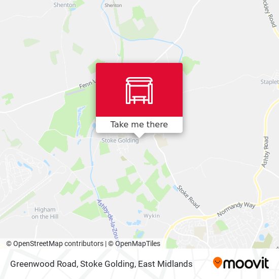 Greenwood Road, Stoke Golding map