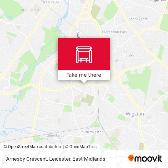 Arnesby Crescent, Leicester map