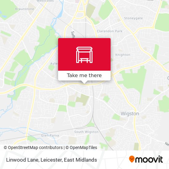 Linwood Lane, Leicester map