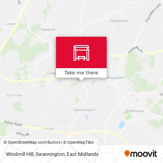 Windmill Hill, Swannington map