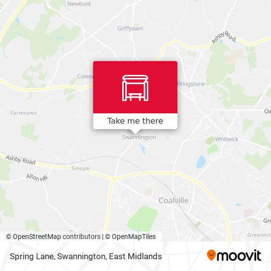 Spring Lane, Swannington map