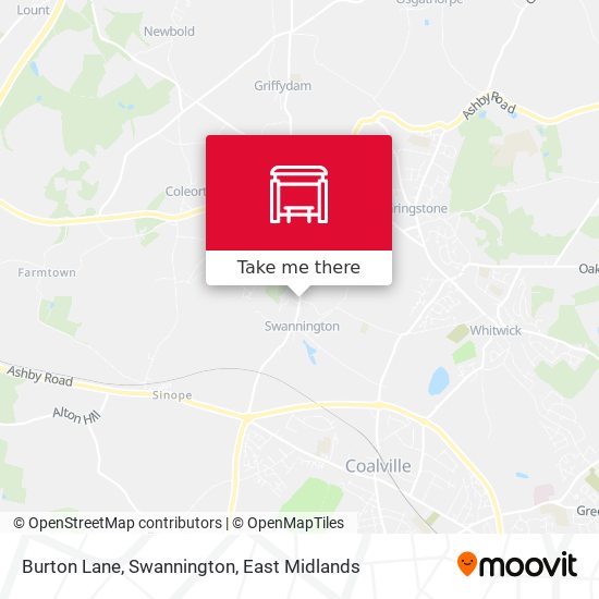 Burton Lane, Swannington map