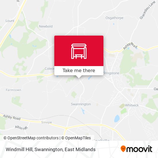 Windmill Hill, Swannington map