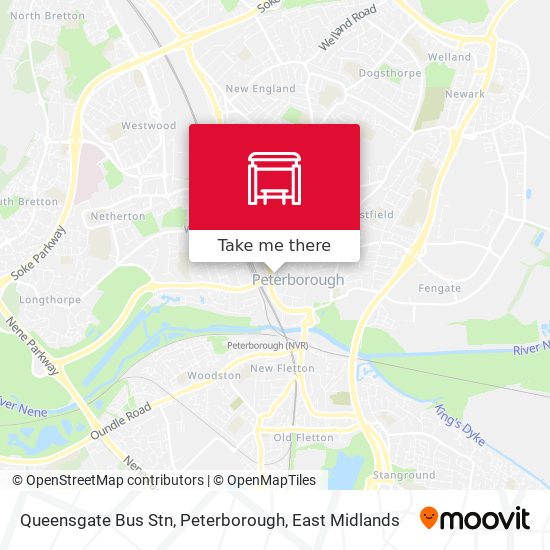 Queensgate Bus Stn, Peterborough map