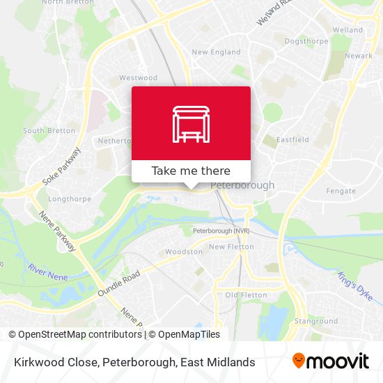 Kirkwood Close, Peterborough map