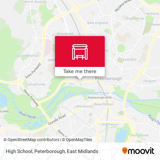 High School, Peterborough map