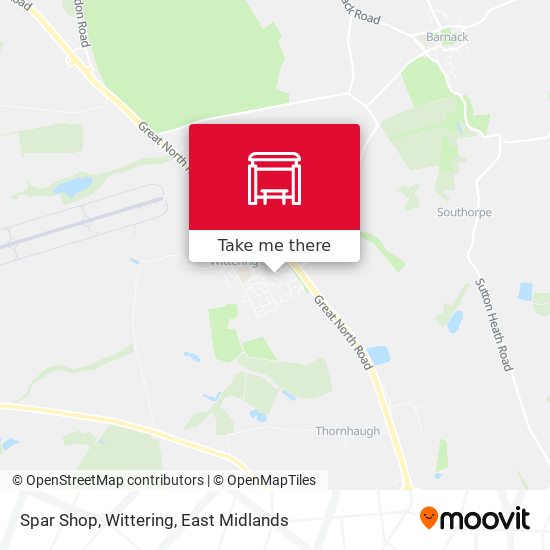 Spar Shop, Wittering map