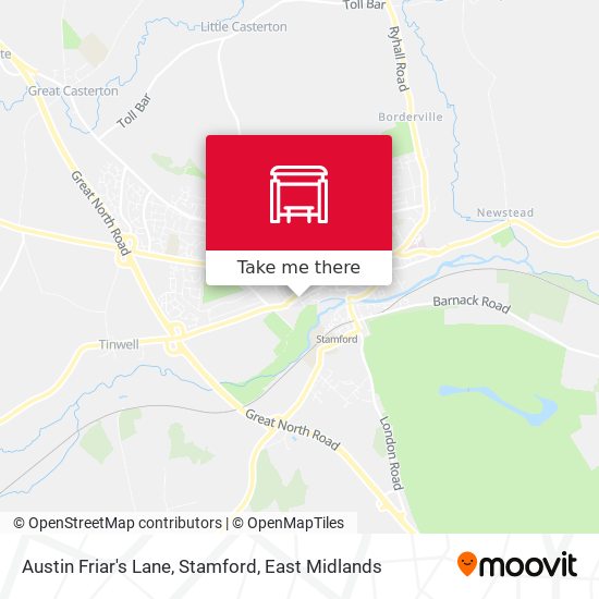 Austin Friar's Lane, Stamford map