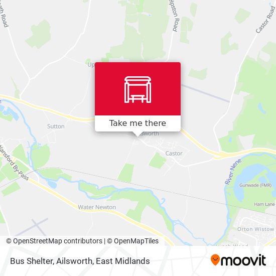 Bus Shelter, Ailsworth map