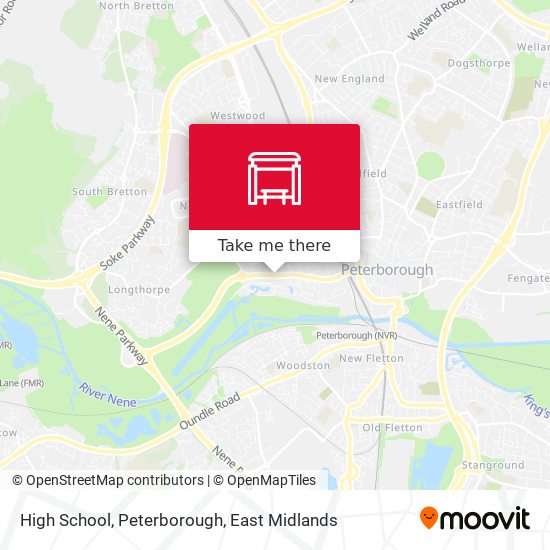 High School, Peterborough map