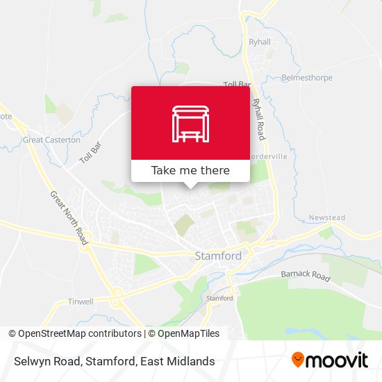 Selwyn Road, Stamford map