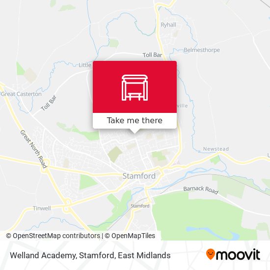 Welland Academy, Stamford map