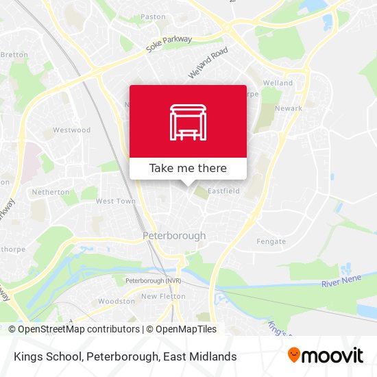 Kings School, Peterborough map