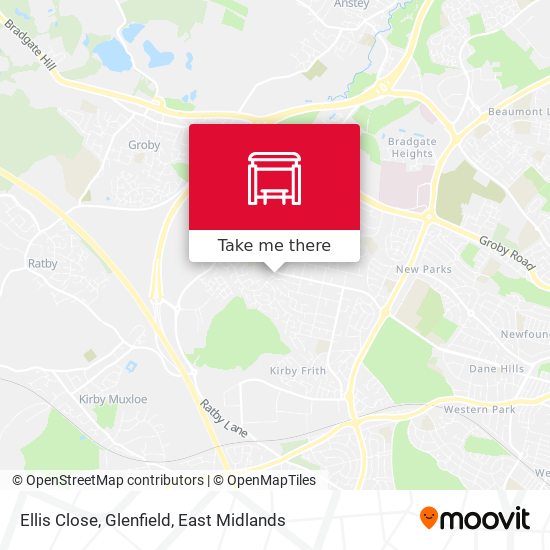 Ellis Close, Glenfield map