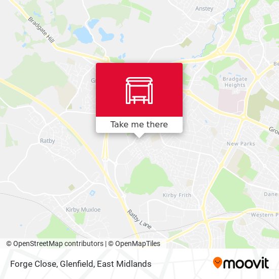 Forge Close, Glenfield map