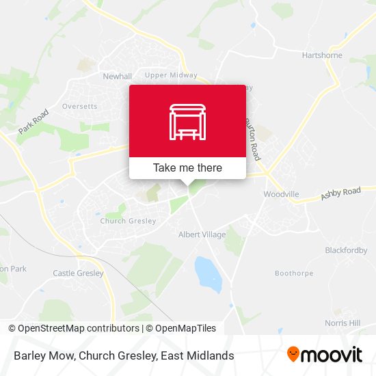 Barley Mow, Church Gresley map
