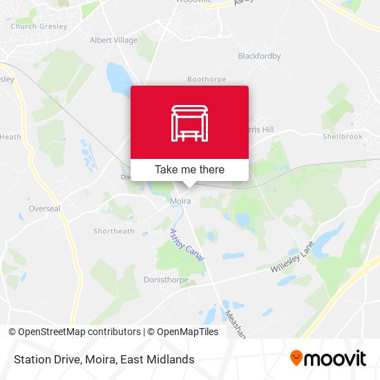 Station Drive, Moira map