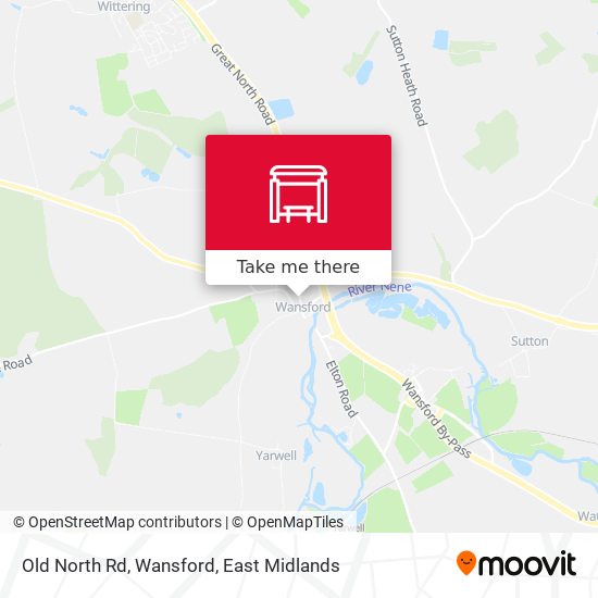 Old North Rd, Wansford map