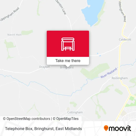 Telephone Box, Bringhurst map