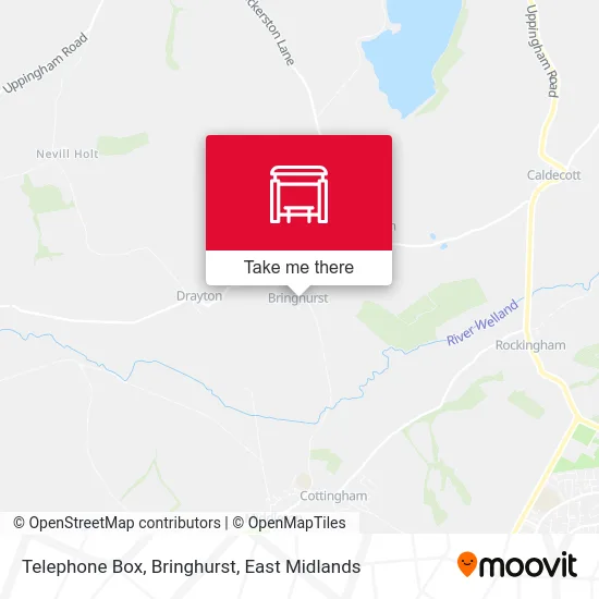 Telephone Box, Bringhurst map