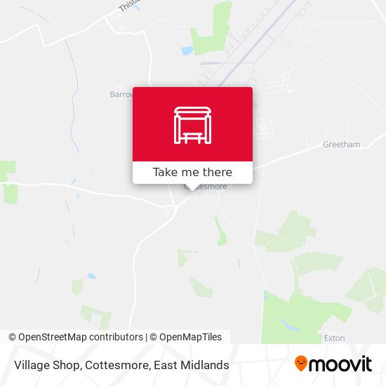 Village Shop, Cottesmore map